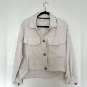 Cream corduroy button up shirt. Size small, fits oversized.